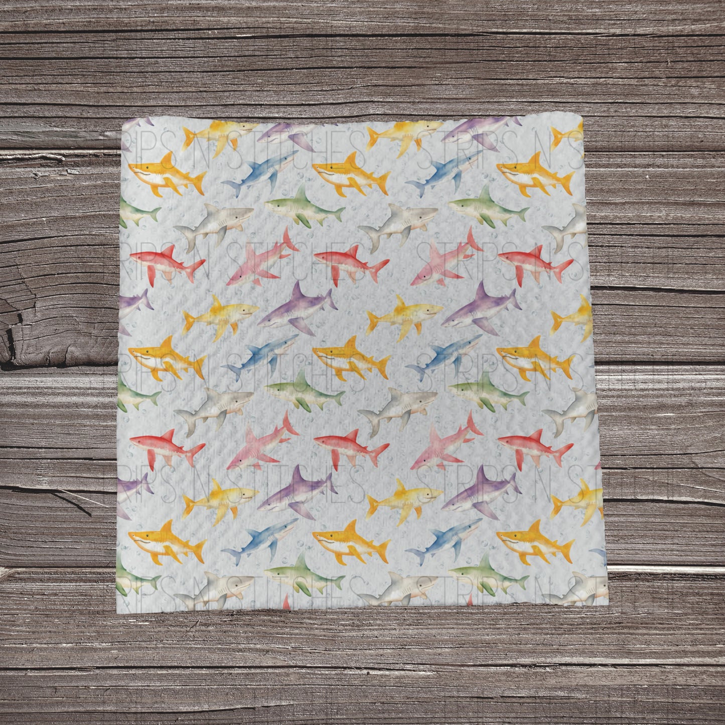 Rainbow Sharks | Bullet Fabric Strip | Bow Making | Scrunchie |