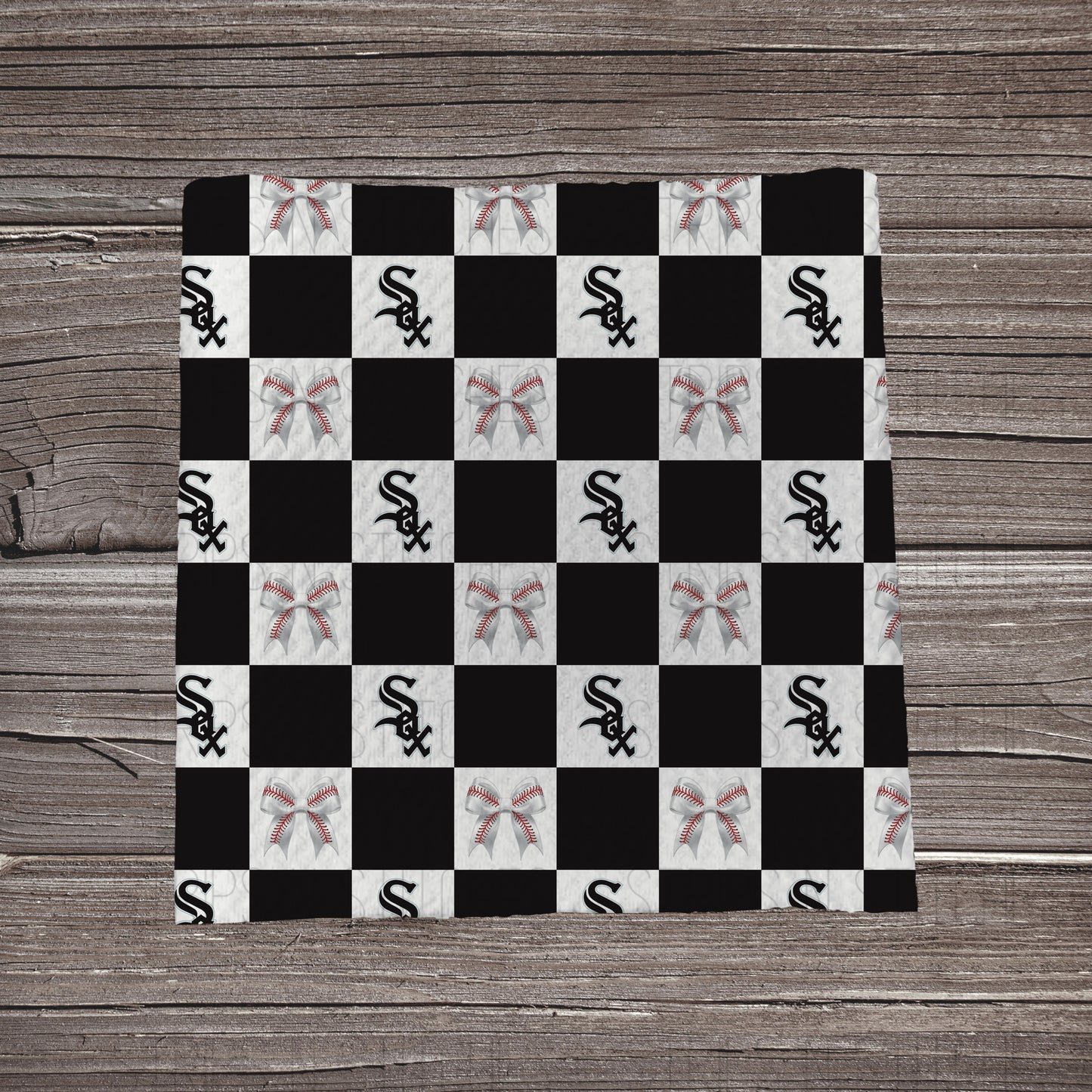 Checkered Big Leagues & Bows | All 30 Teams Available | Fabric Strip- Bow Making- Headwrap- Scrunchies