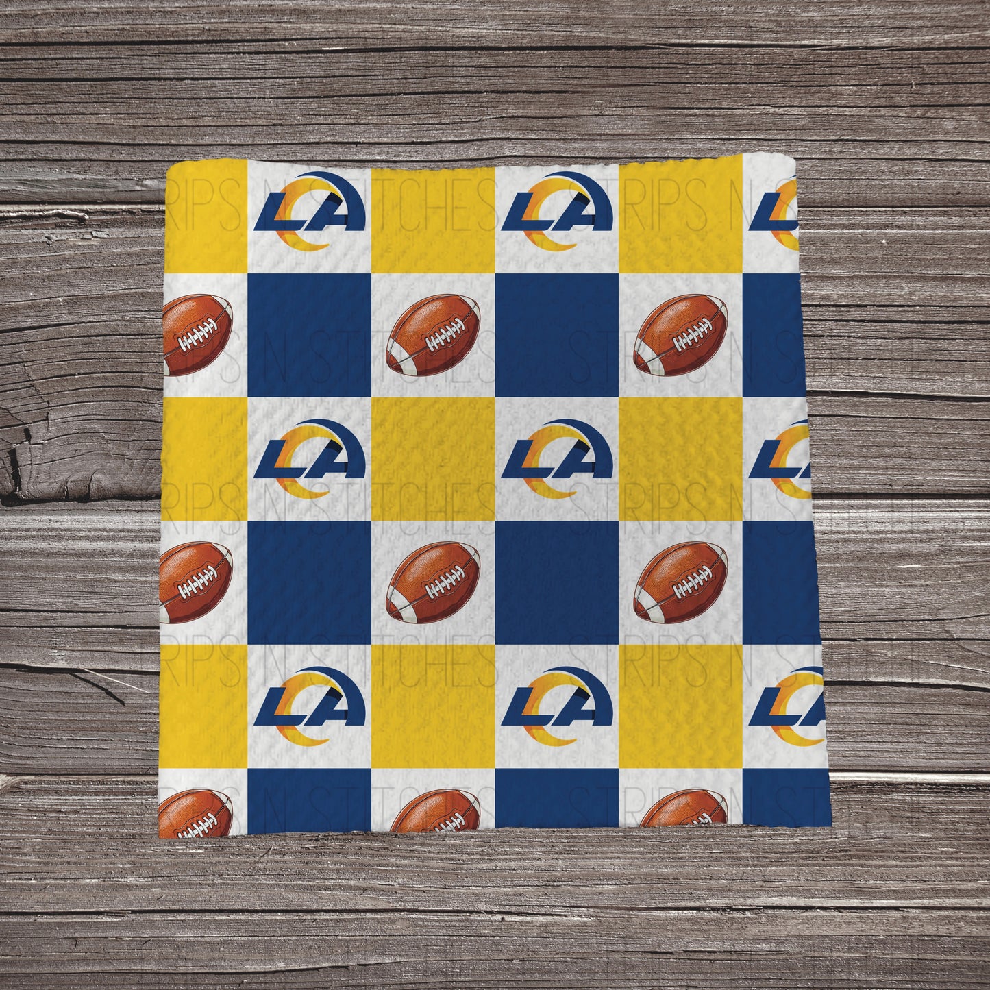 Checkered Pro Football *EXCLUSIVE* | All 32 Teams Available | Fabric Strip- Bow Making