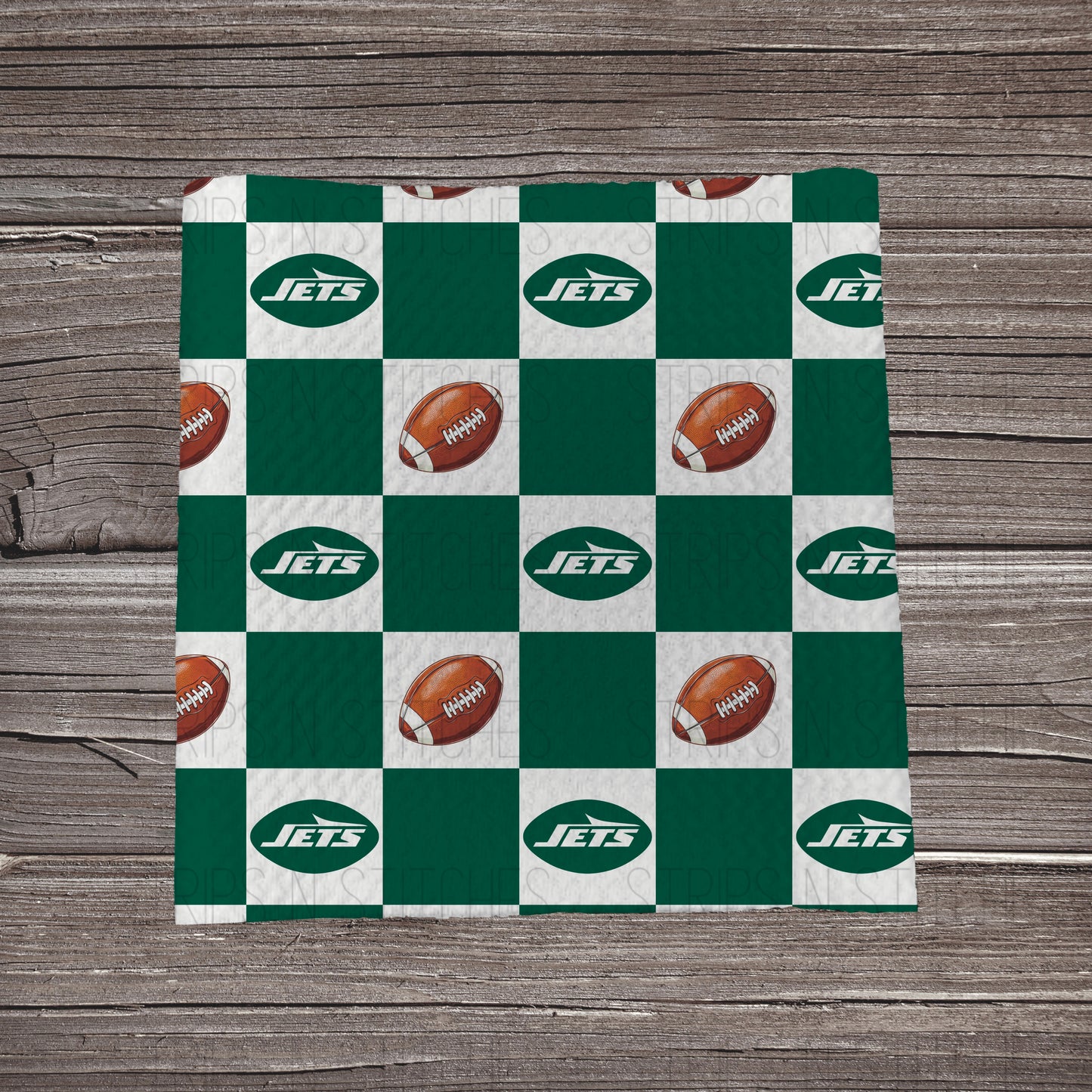 Checkered Pro Football *EXCLUSIVE* | All 32 Teams Available | Fabric Strip- Bow Making