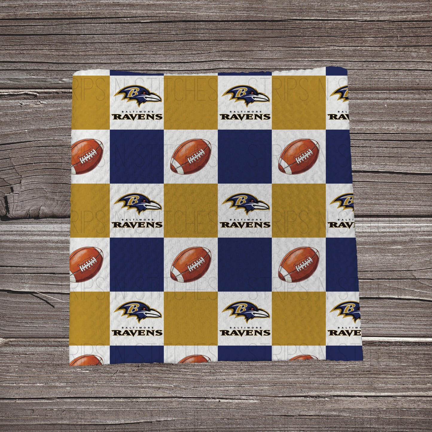 Checkered Pro Football *EXCLUSIVE* | All 32 Teams Available | Fabric Strip- Bow Making