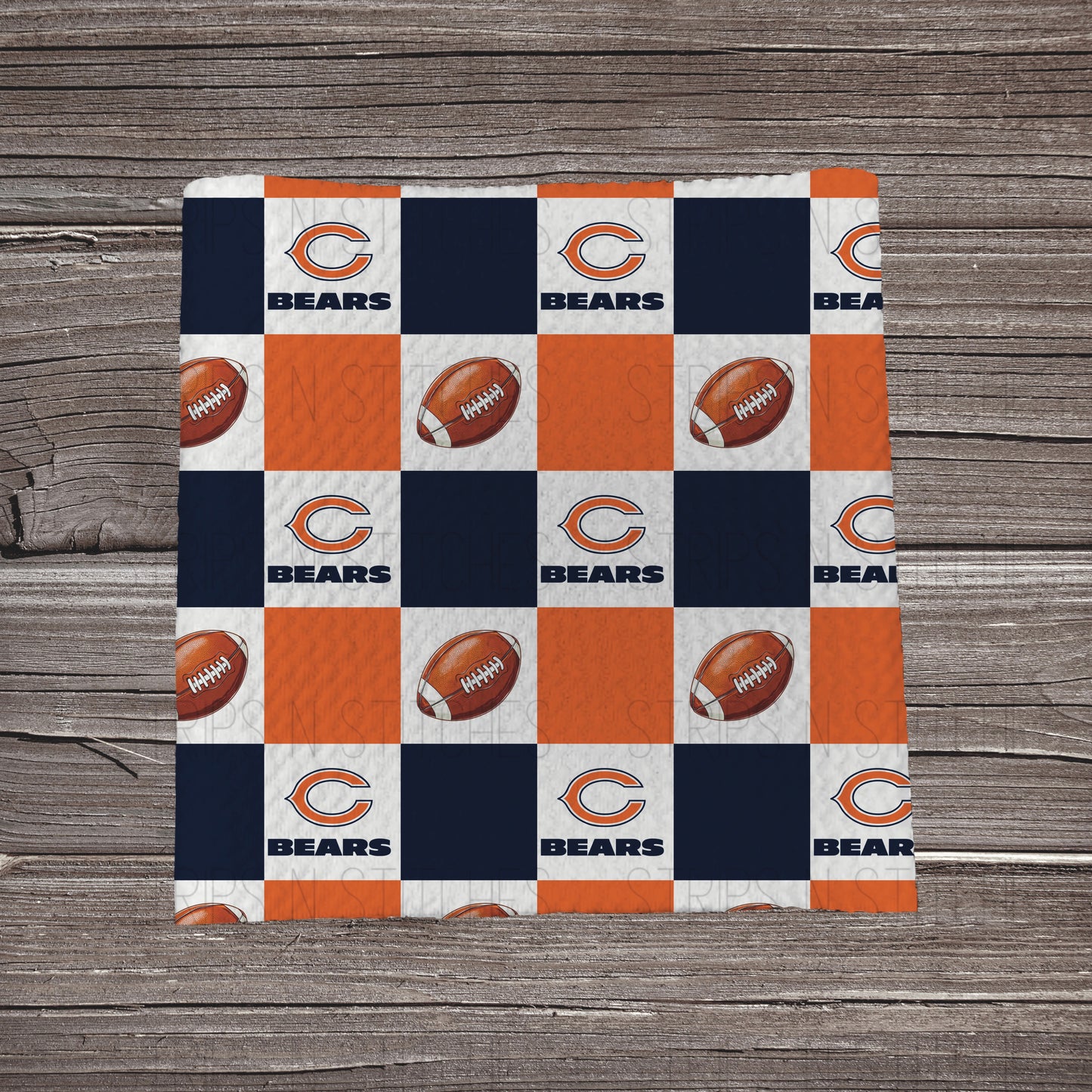 Checkered Pro Football *EXCLUSIVE* | All 32 Teams Available | Fabric Strip- Bow Making
