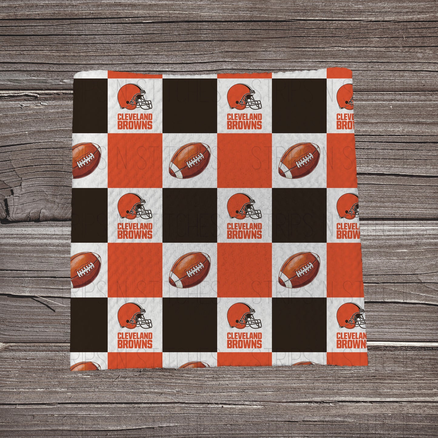 Checkered Pro Football *EXCLUSIVE* | All 32 Teams Available | Fabric Strip- Bow Making
