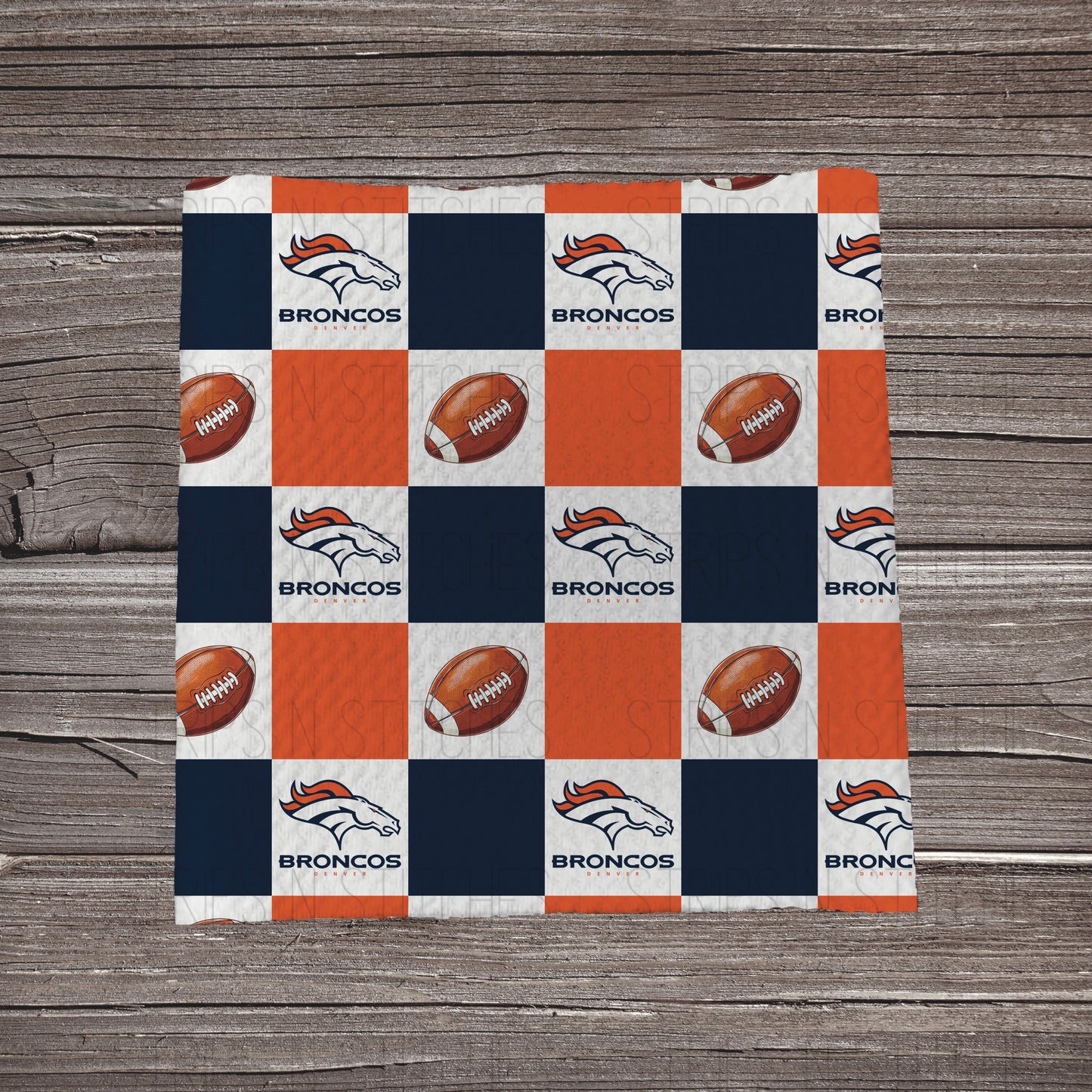Checkered Pro Football *EXCLUSIVE* | All 32 Teams Available | Fabric Strip- Bow Making