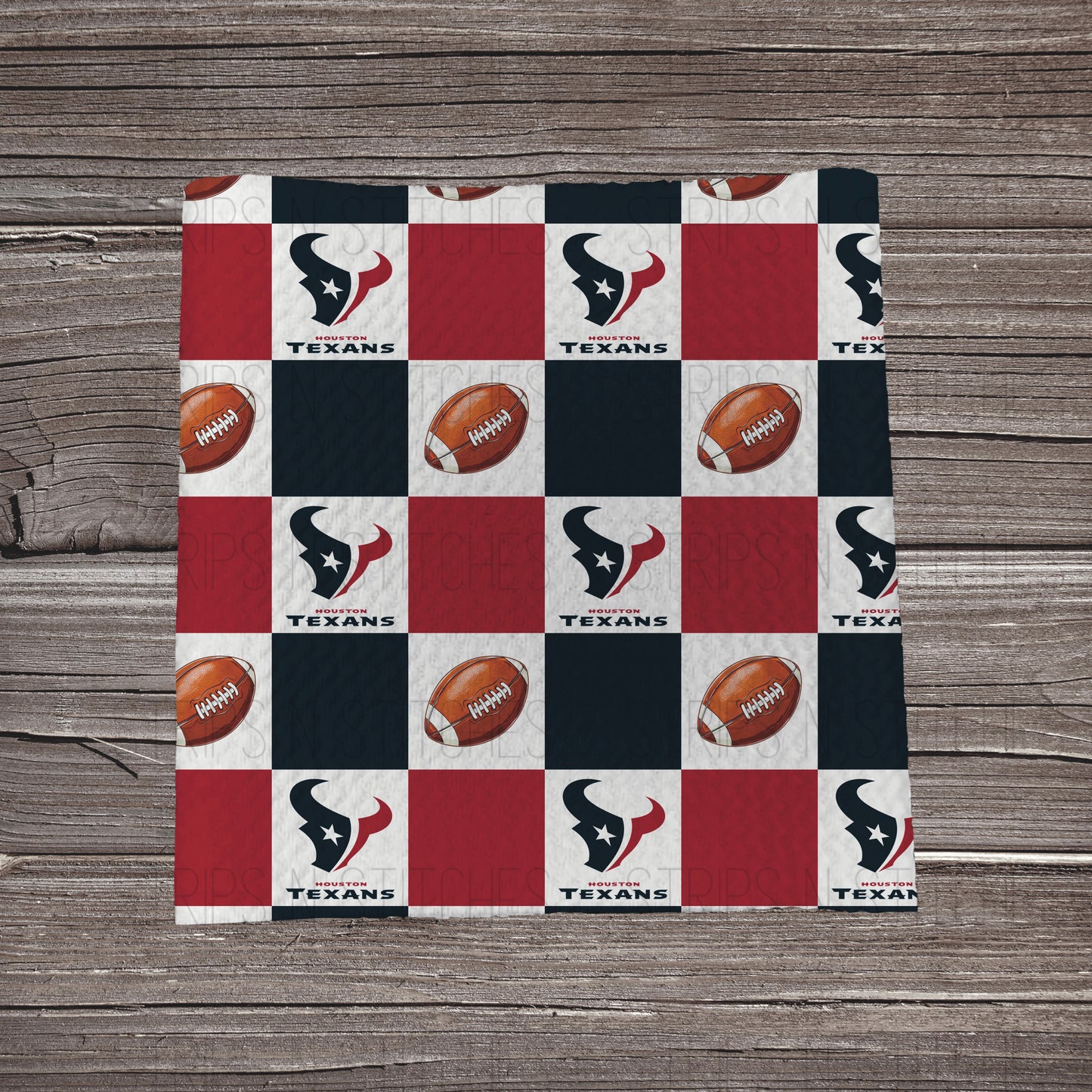 Checkered Pro Football *EXCLUSIVE* | All 32 Teams Available | Fabric Strip- Bow Making