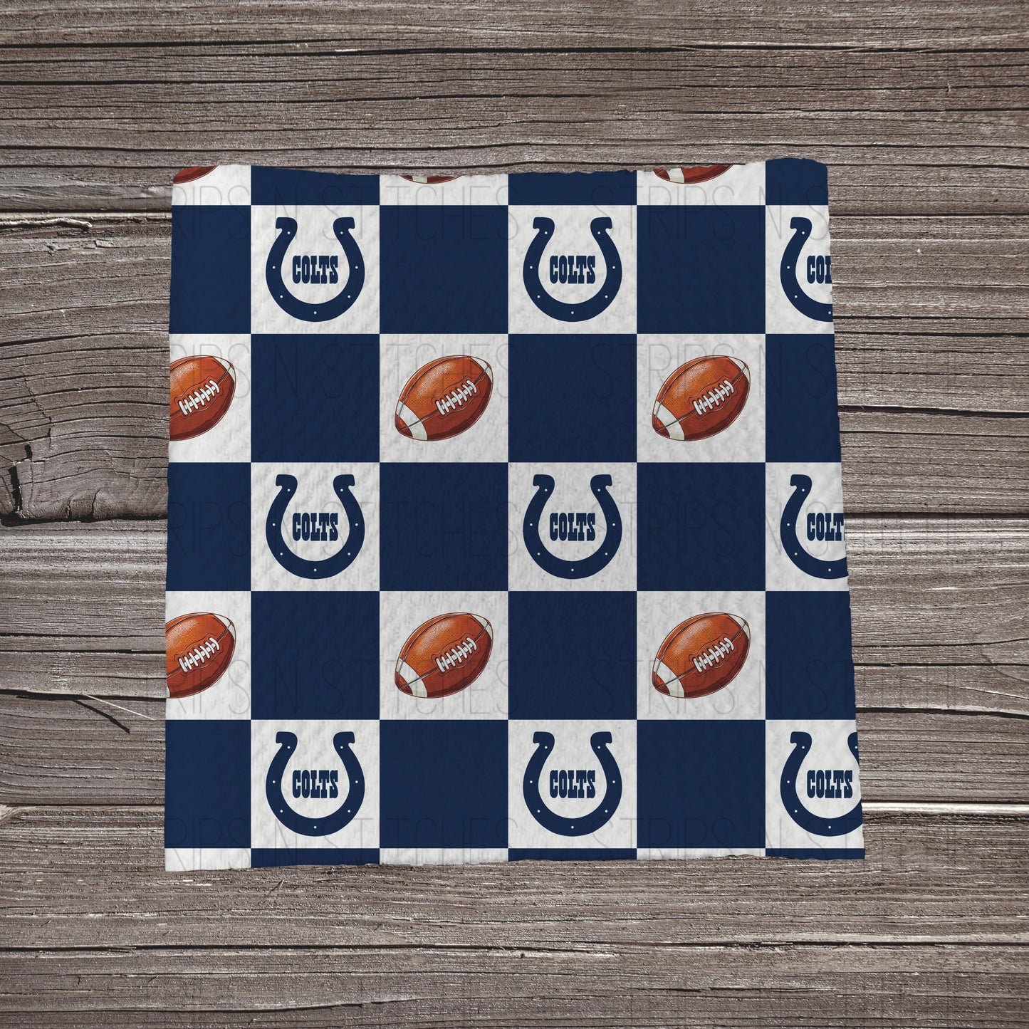 Checkered Pro Football *EXCLUSIVE* | All 32 Teams Available | Fabric Strip- Bow Making