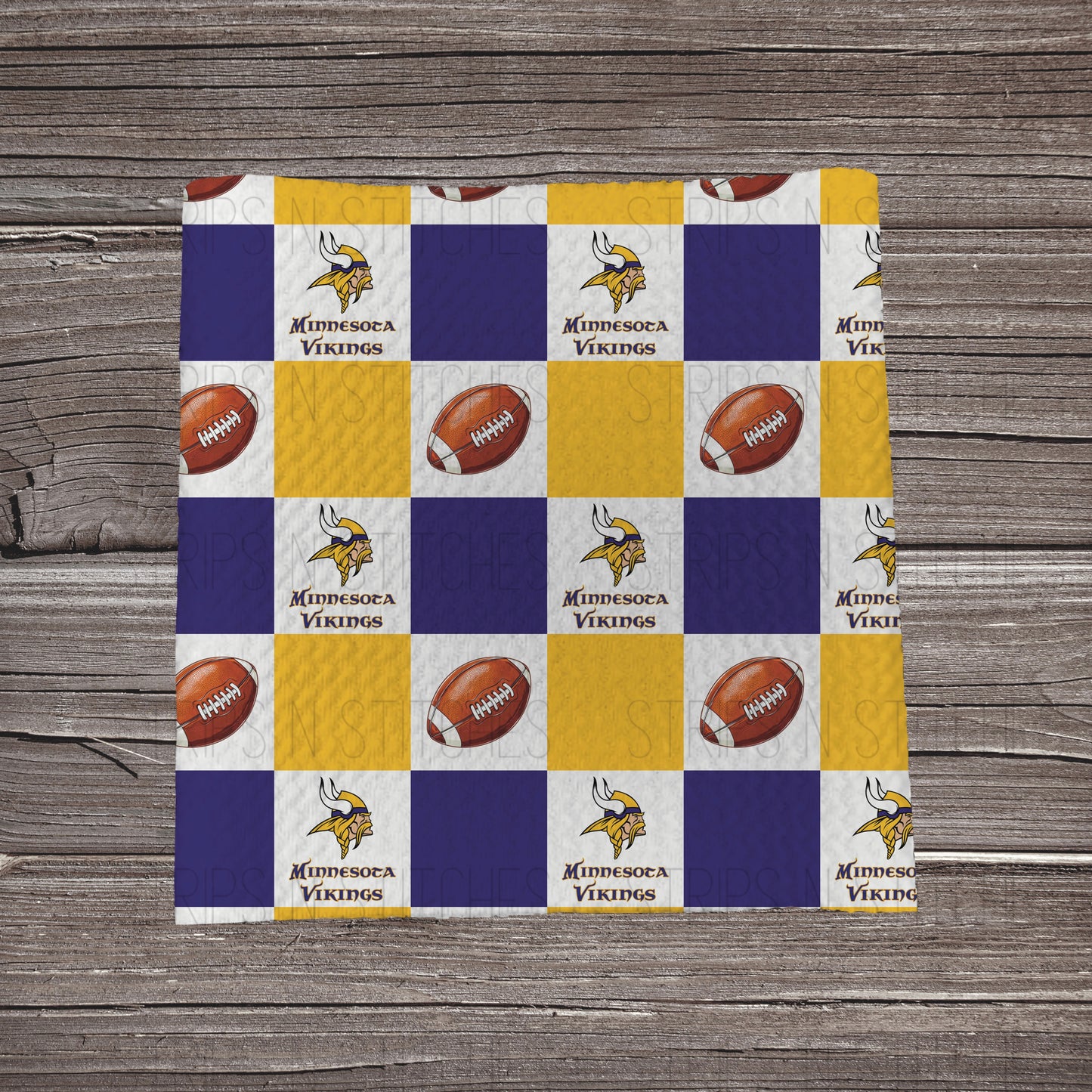Checkered Pro Football *EXCLUSIVE* | All 32 Teams Available | Fabric Strip- Bow Making