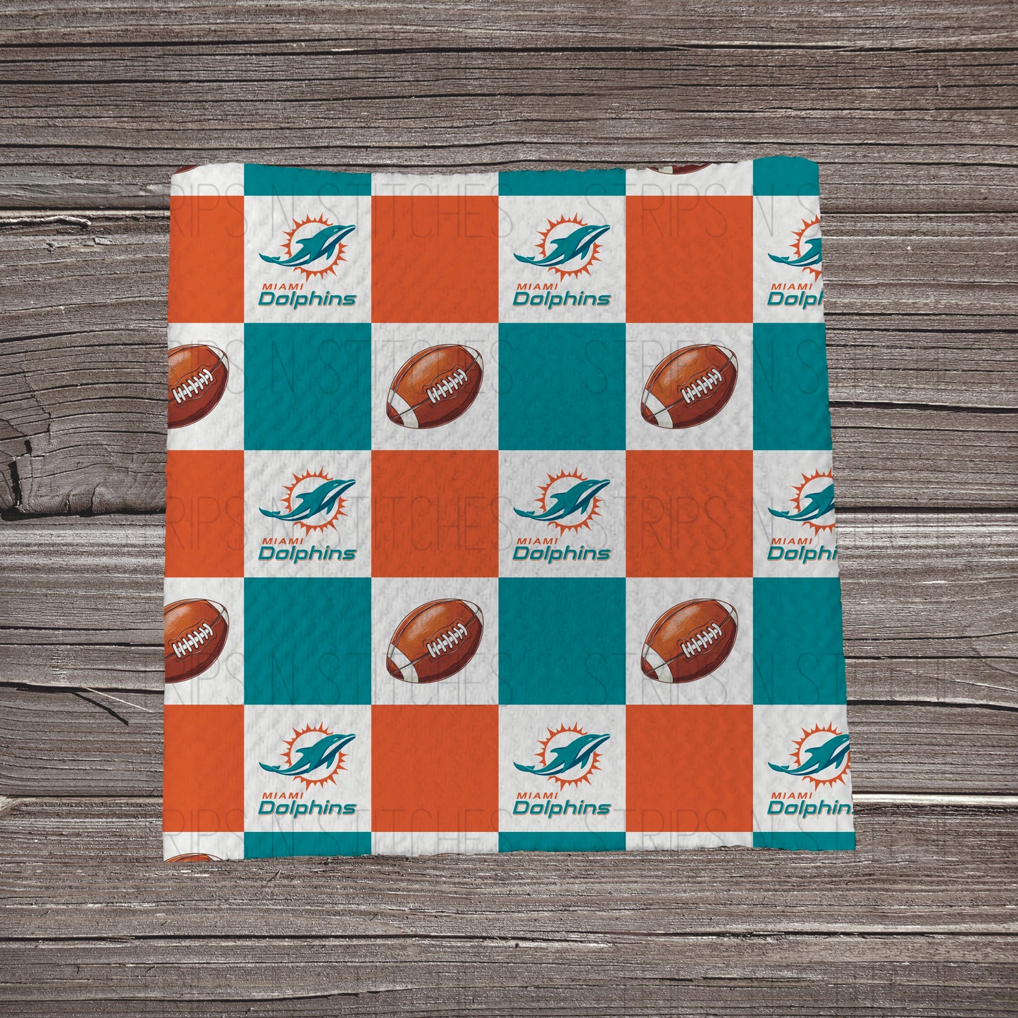 Checkered Pro Football *EXCLUSIVE* | All 32 Teams Available | Fabric Strip- Bow Making