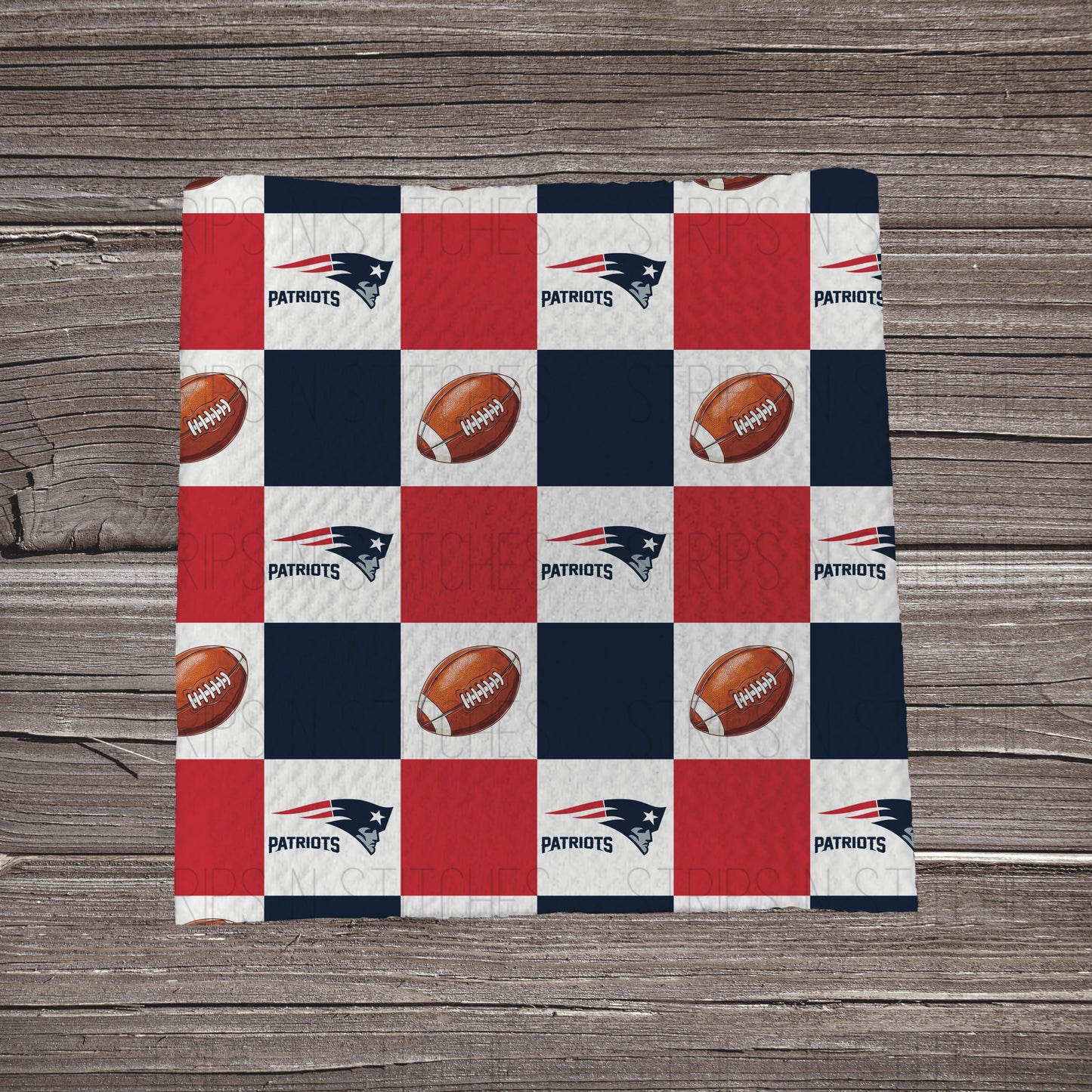 Checkered Pro Football *EXCLUSIVE* | All 32 Teams Available | Fabric Strip- Bow Making