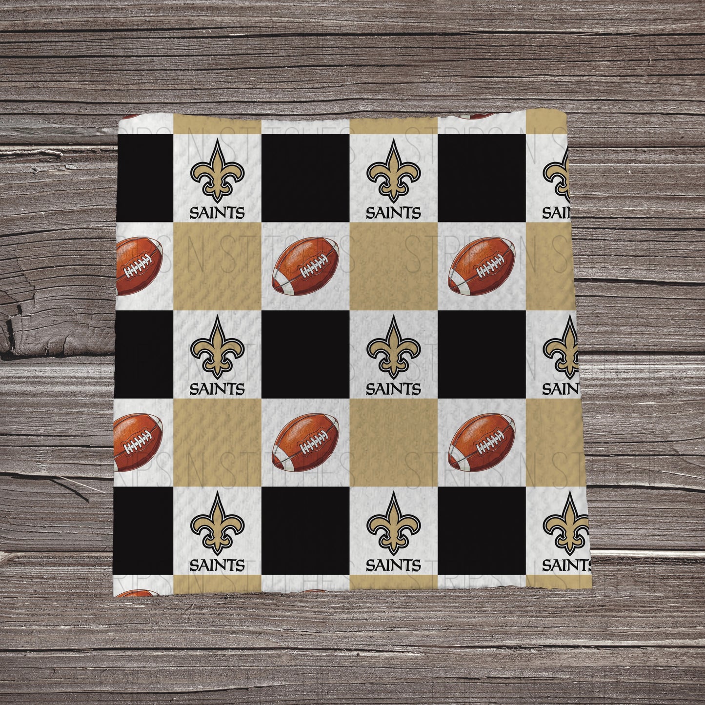 Checkered Pro Football *EXCLUSIVE* | All 32 Teams Available | Fabric Strip- Bow Making