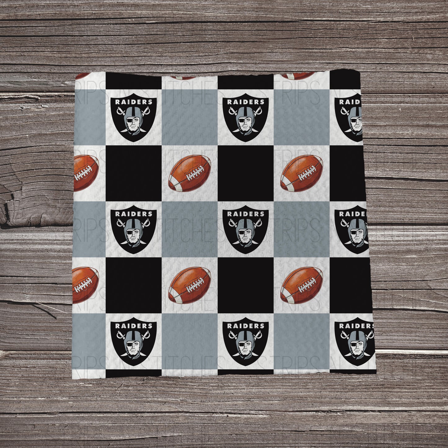 Checkered Pro Football *EXCLUSIVE* | All 32 Teams Available | Fabric Strip- Bow Making