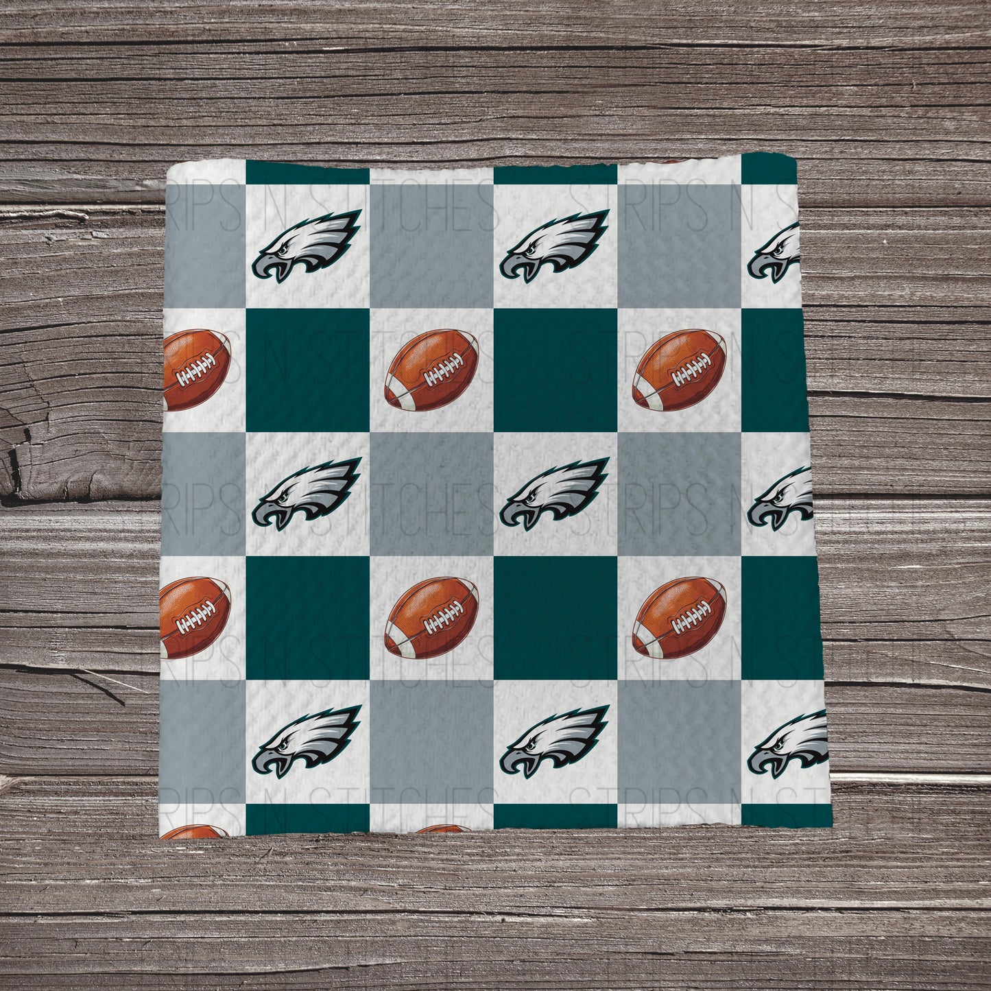 Checkered Pro Football *EXCLUSIVE* | All 32 Teams Available | Fabric Strip- Bow Making