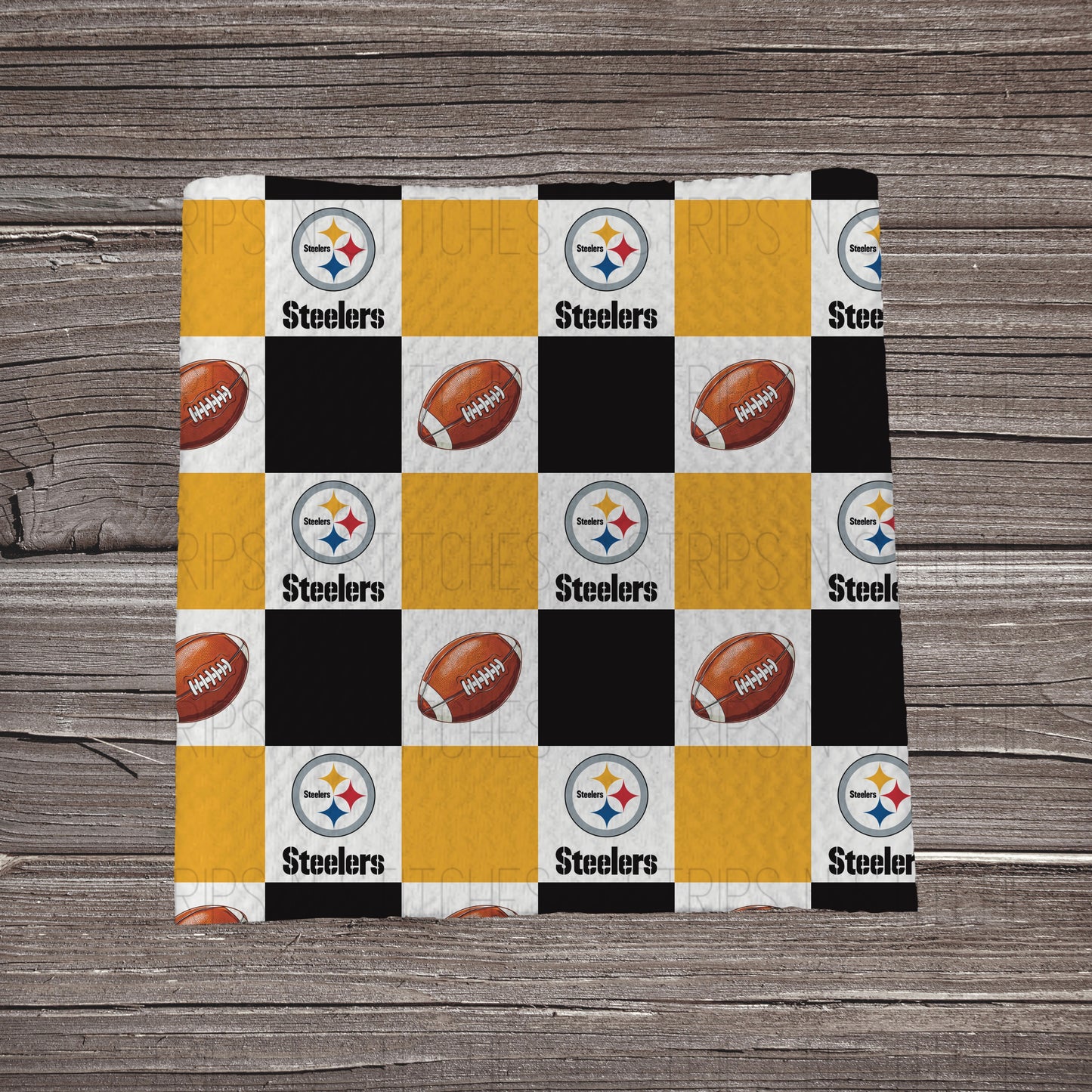 Checkered Pro Football *EXCLUSIVE* | All 32 Teams Available | Fabric Strip- Bow Making