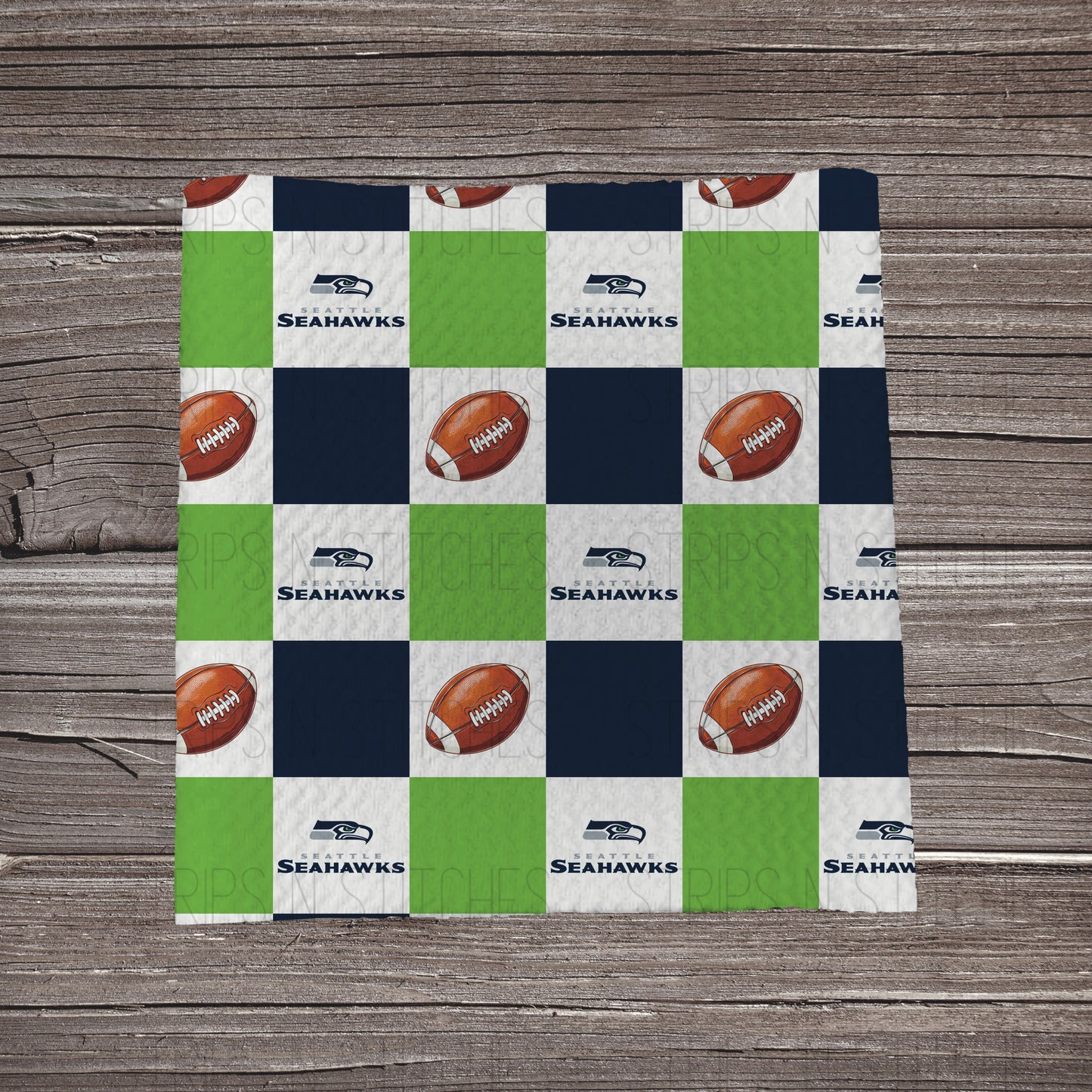 Checkered Pro Football *EXCLUSIVE* | All 32 Teams Available | Fabric Strip- Bow Making