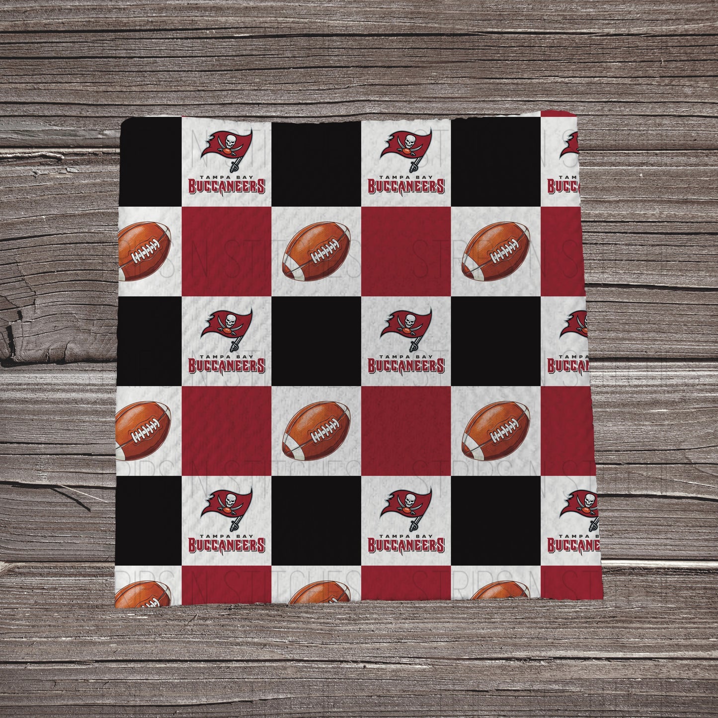 Checkered Pro Football *EXCLUSIVE* | All 32 Teams Available | Fabric Strip- Bow Making