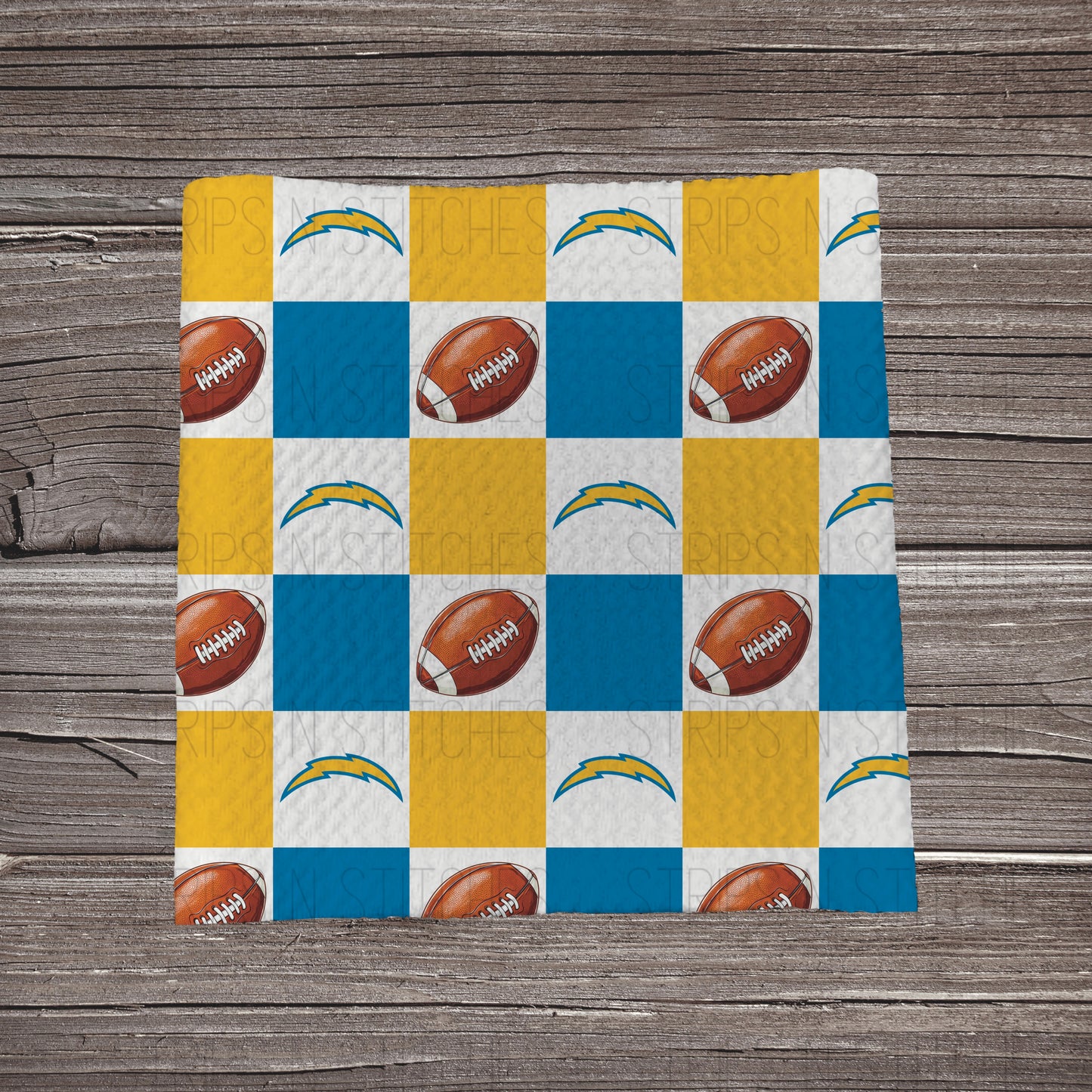 Checkered Pro Football *EXCLUSIVE* | All 32 Teams Available | Fabric Strip- Bow Making