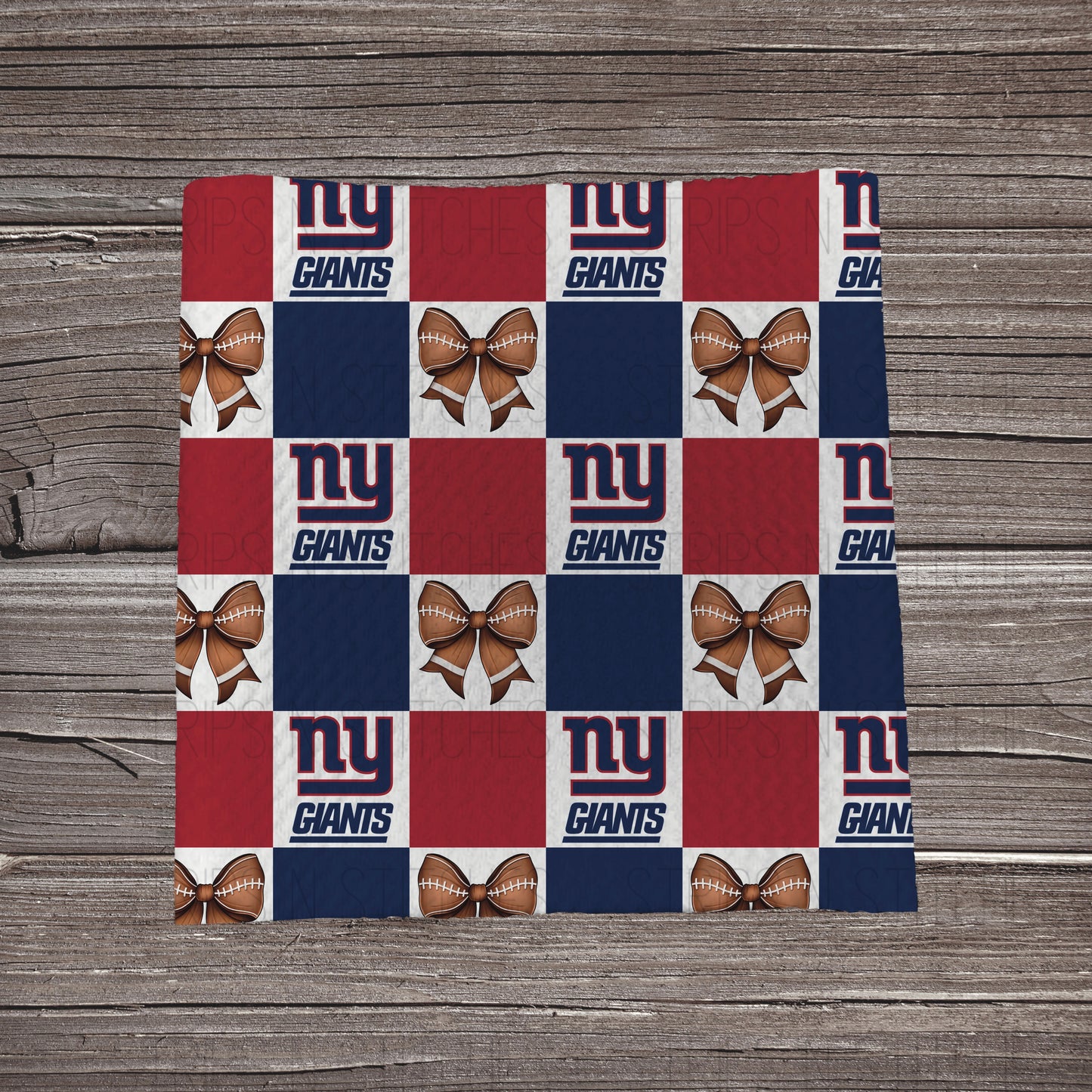 Checkered Pro Football & Bows *EXCLUSIVE* | All 32 Teams Available | Fabric Strip- Bow Making