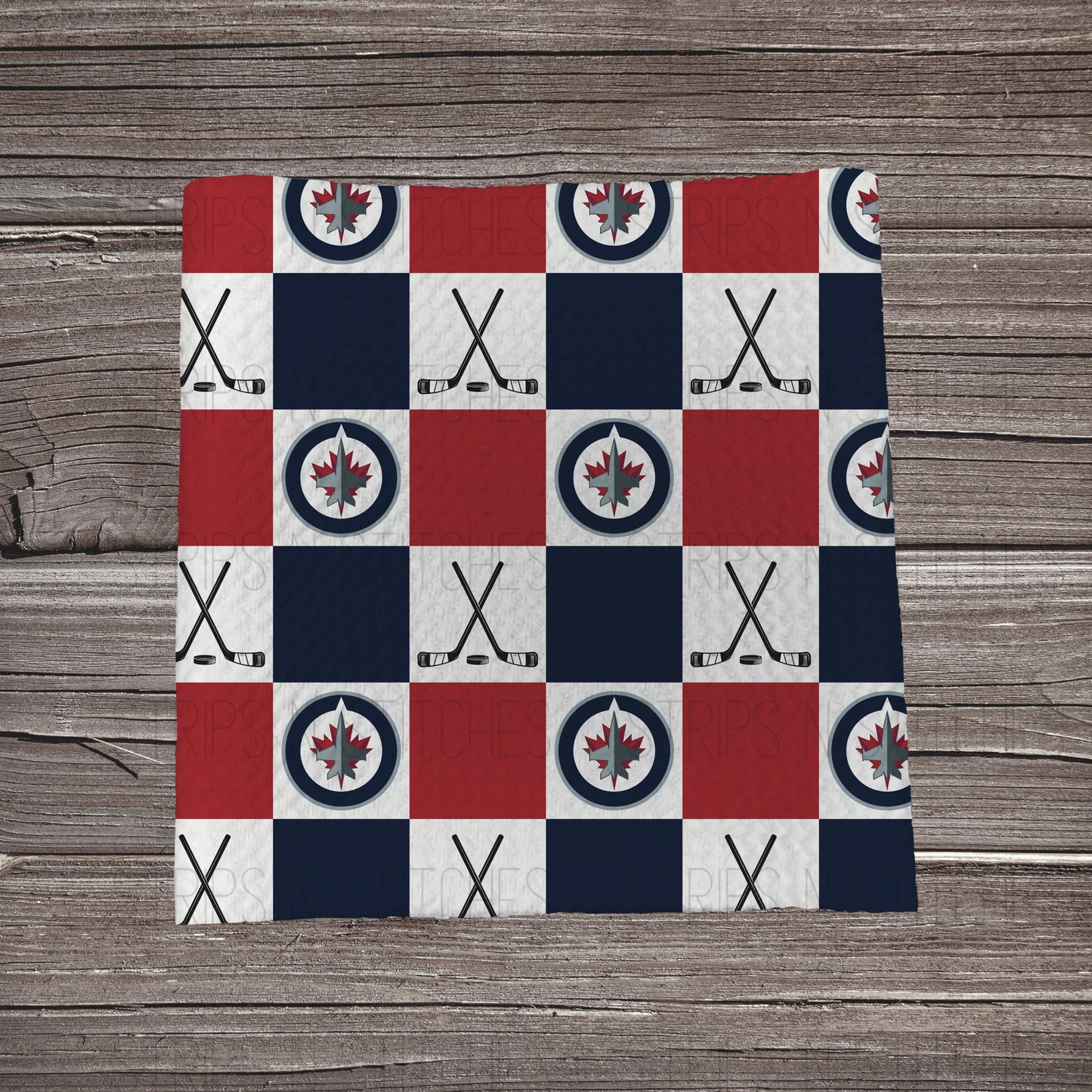 Checkered Hockey - ALL 32 Teams Available | Fabric Strip | Bow Making | Scrunchies | Headwraps