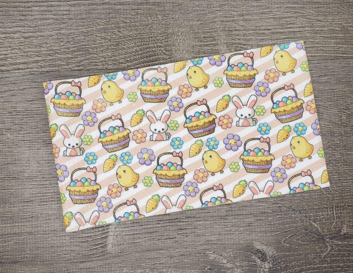 Easter Basket Fabric Strip- Bow Making- Headwrap- Scrunchies