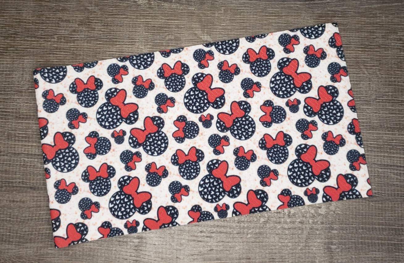 Valentine Girl Mouse  Fabric Strip- Bow Making- Headwrap- Scrunchies