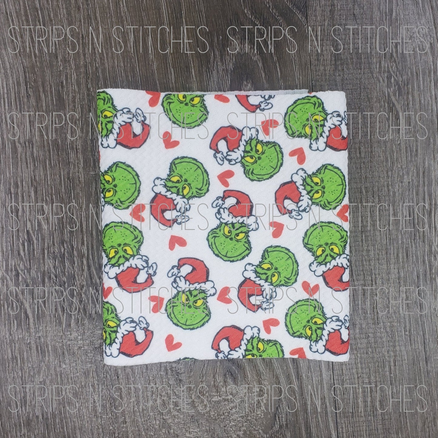 Grinch Hearts | Fabric Strip- Bow Making- Headwrap- Scrunchies