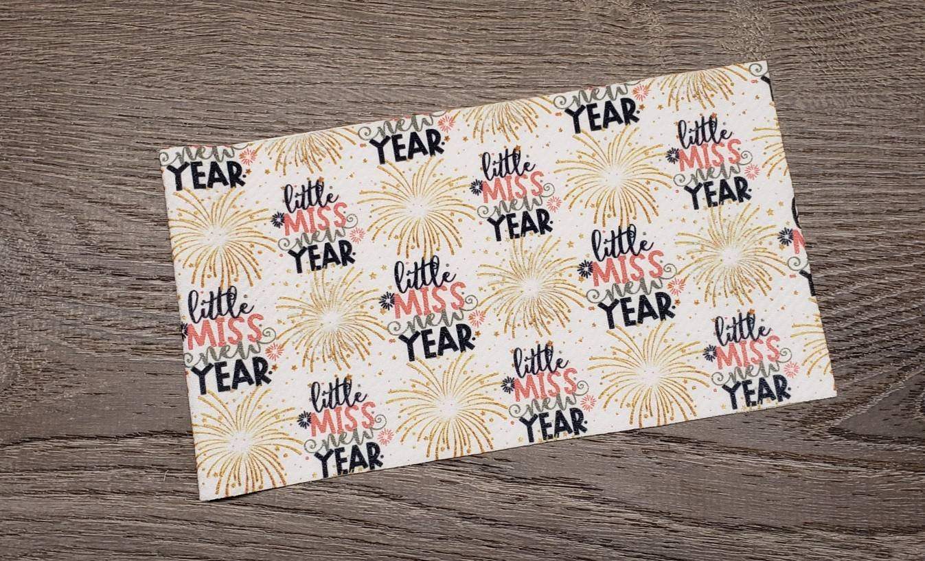 Little Miss New Year  Fabric Strip- Bow Making- Headwrap- Scrunchies