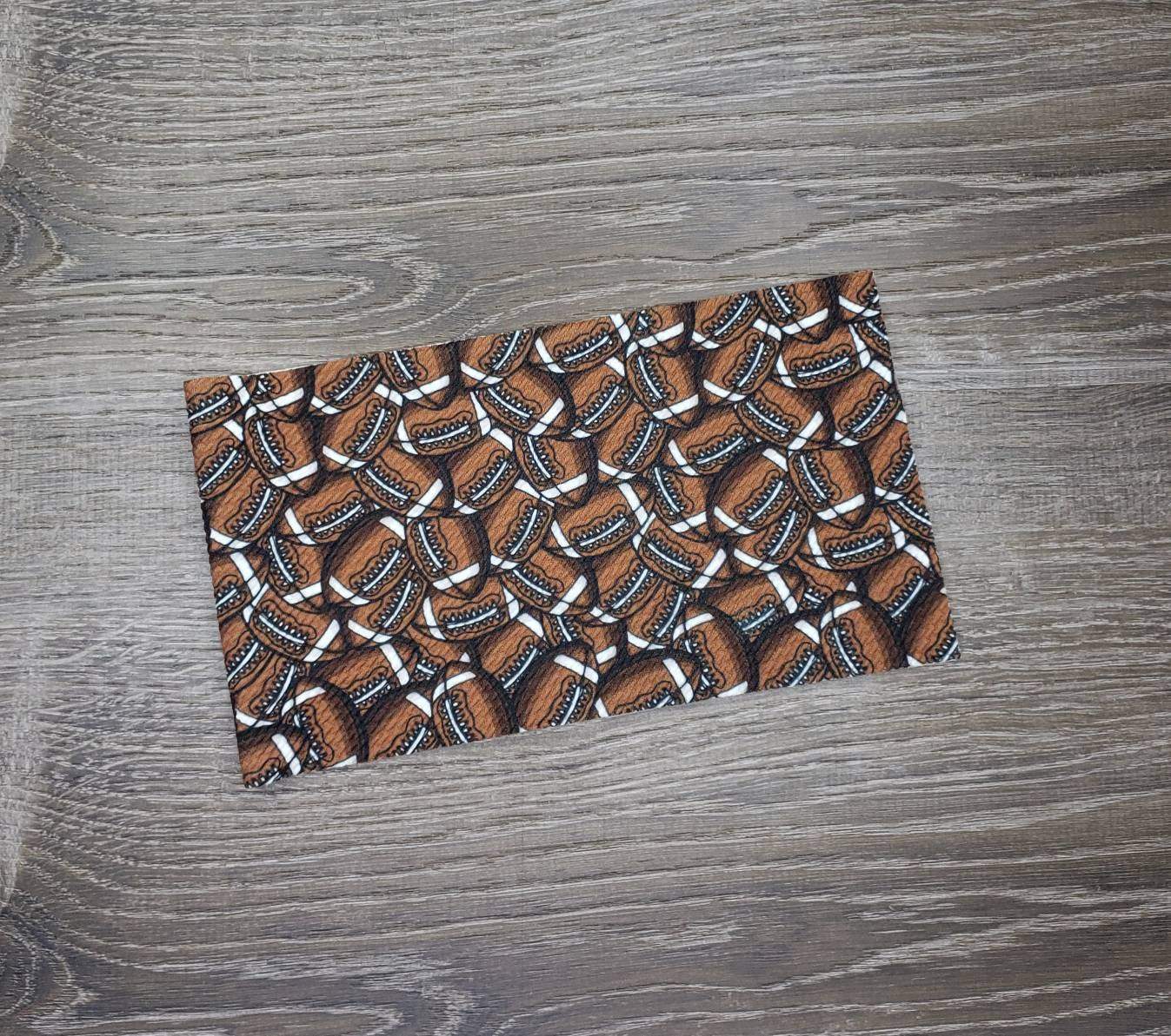 Football Scatter Fabric Strip- Bow Making- Headwrap- Scrunchies