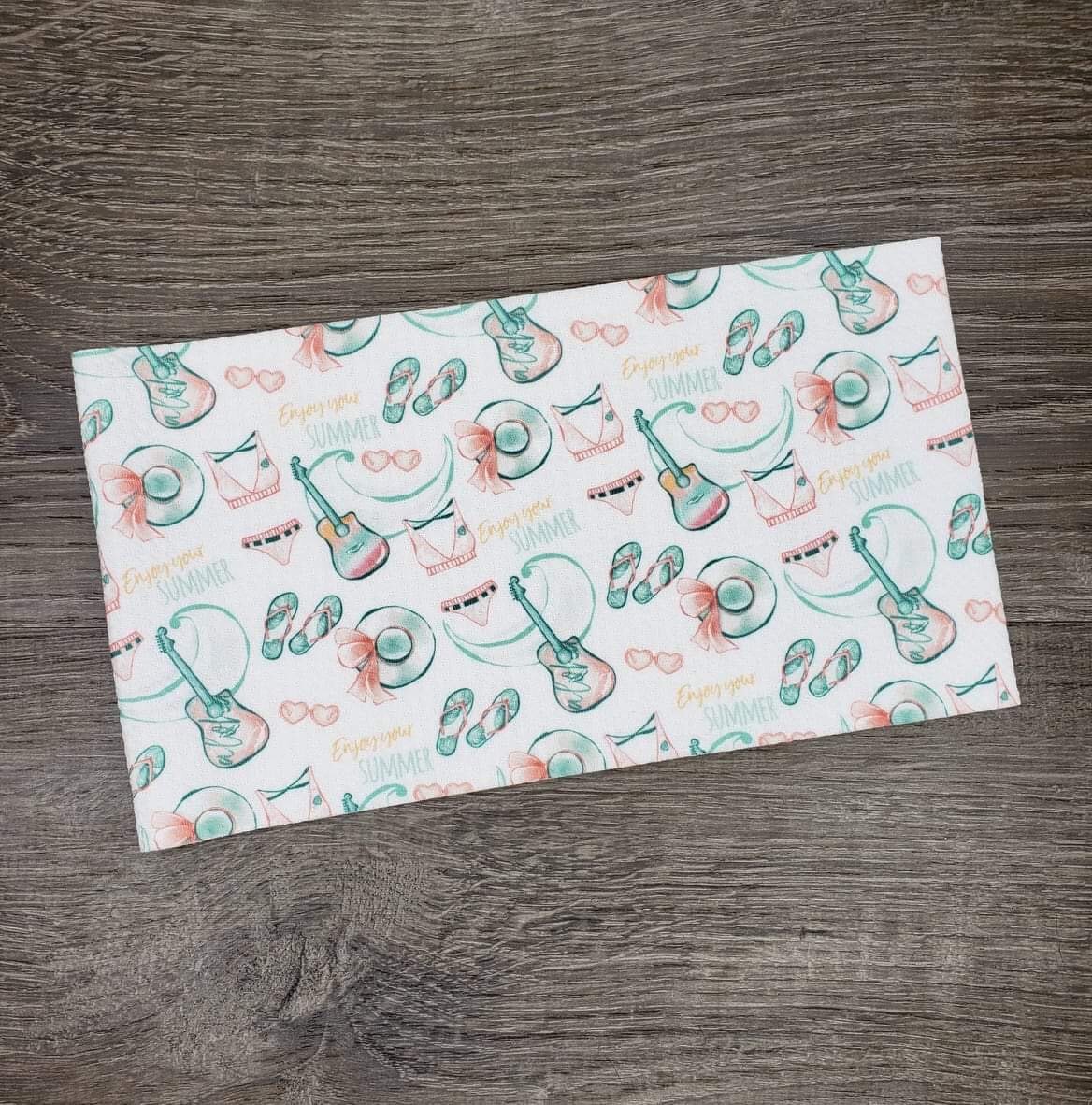 Enjoy your Summer Fabric Strip- Bow Making- Headwrap- Scrunchies