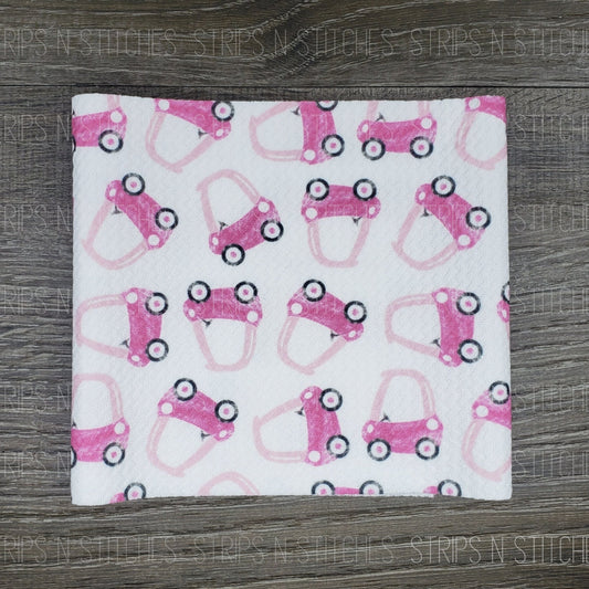 Pink Sketch Cozy Coupe | Bow Making- Headwrap- Scrunchies