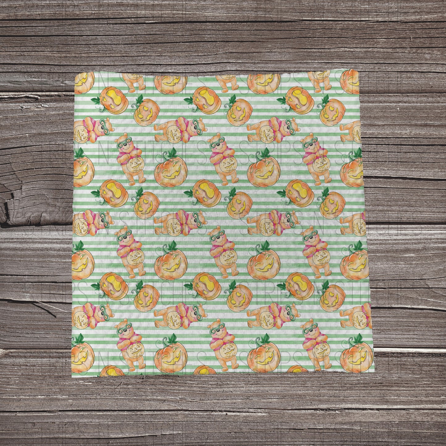 Striped Halloween Pooh |Fabric Strips | Bow Making | Headwrap | Scrunchies