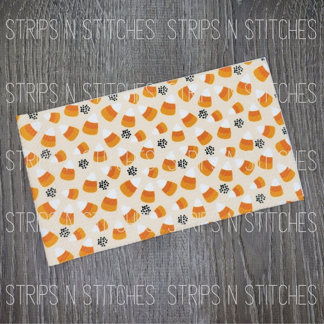 Candy Corn Fabric Strip- Bow Making- Headwrap- Scrunchies