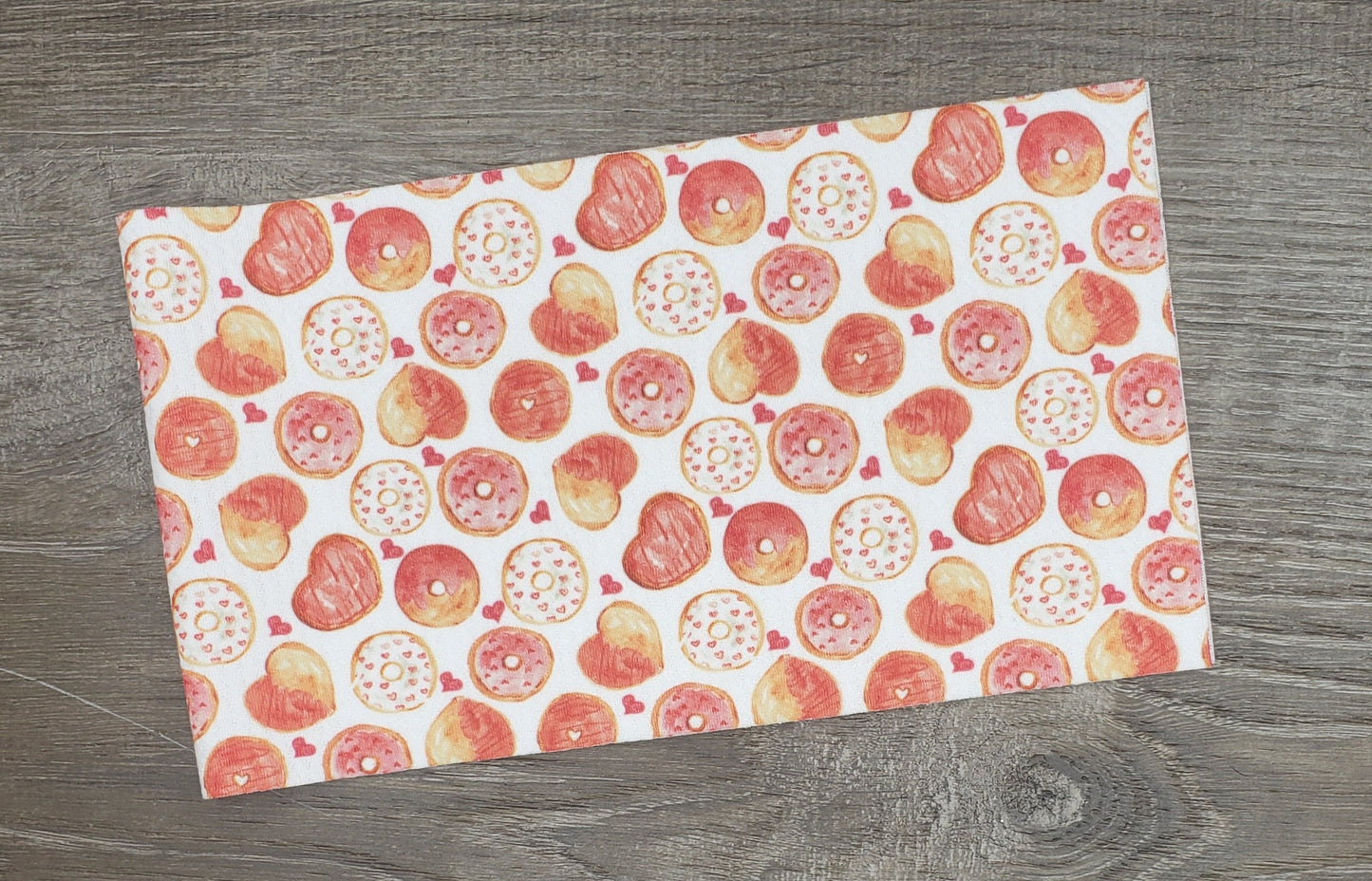 Valentine Donuts Fabric Strip- Bow Making- Headwrap- Scrunchies
