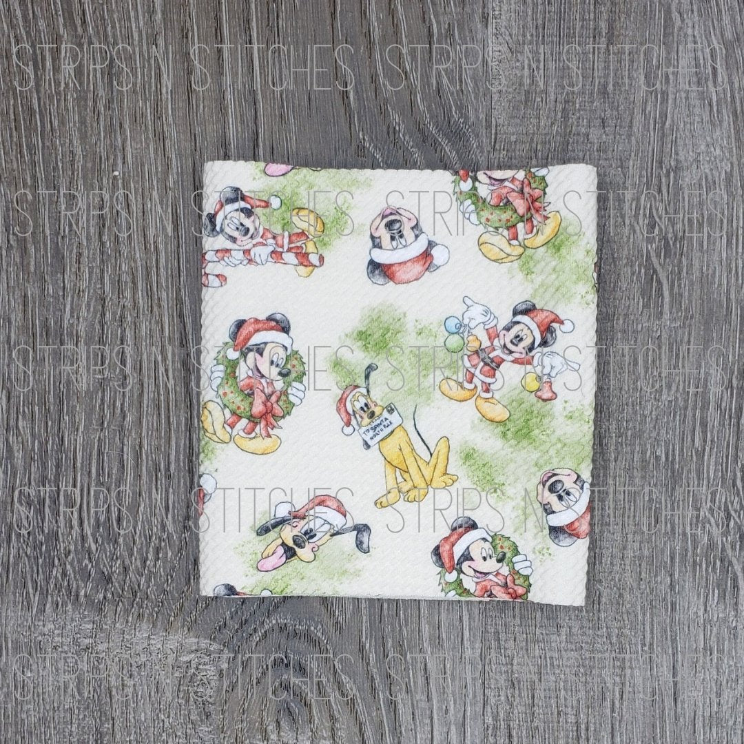Disney Christmas- Tan-  Fabric Strip- Bow Making- Headwrap- Scrunchies
