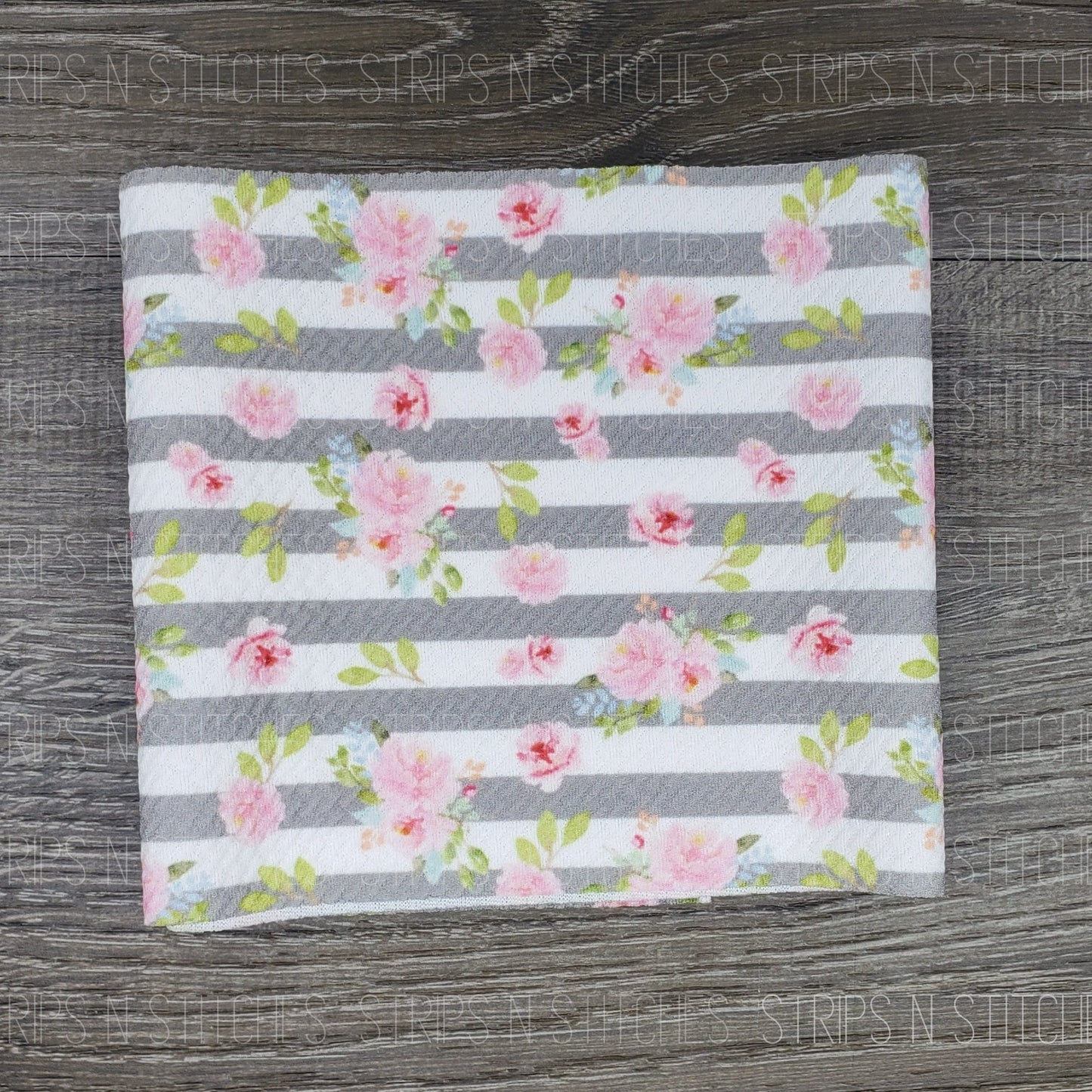 Striped Pink Roses | Bow Making- Headwrap- Scrunchies