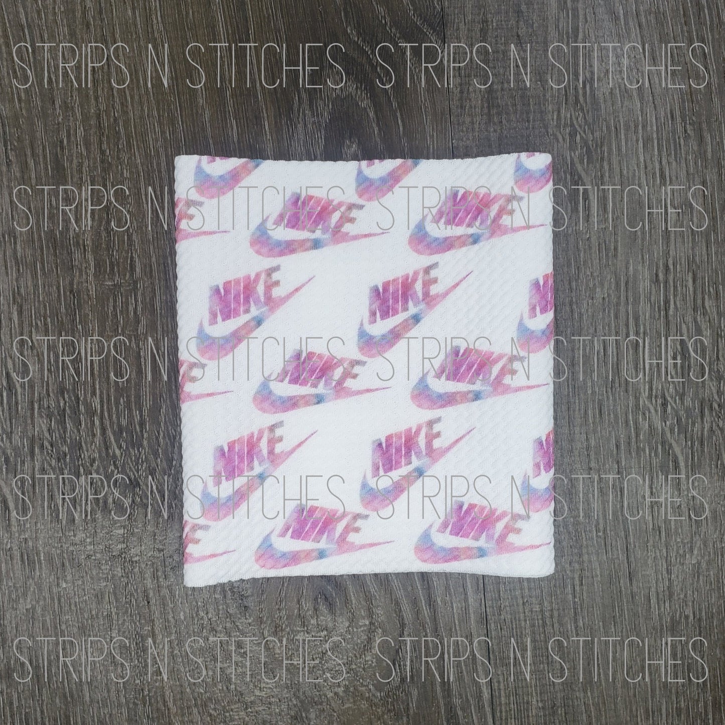 Pink Watercolor Nike-  Fabric Strip- Bow Making- Headwrap- Scrunchies