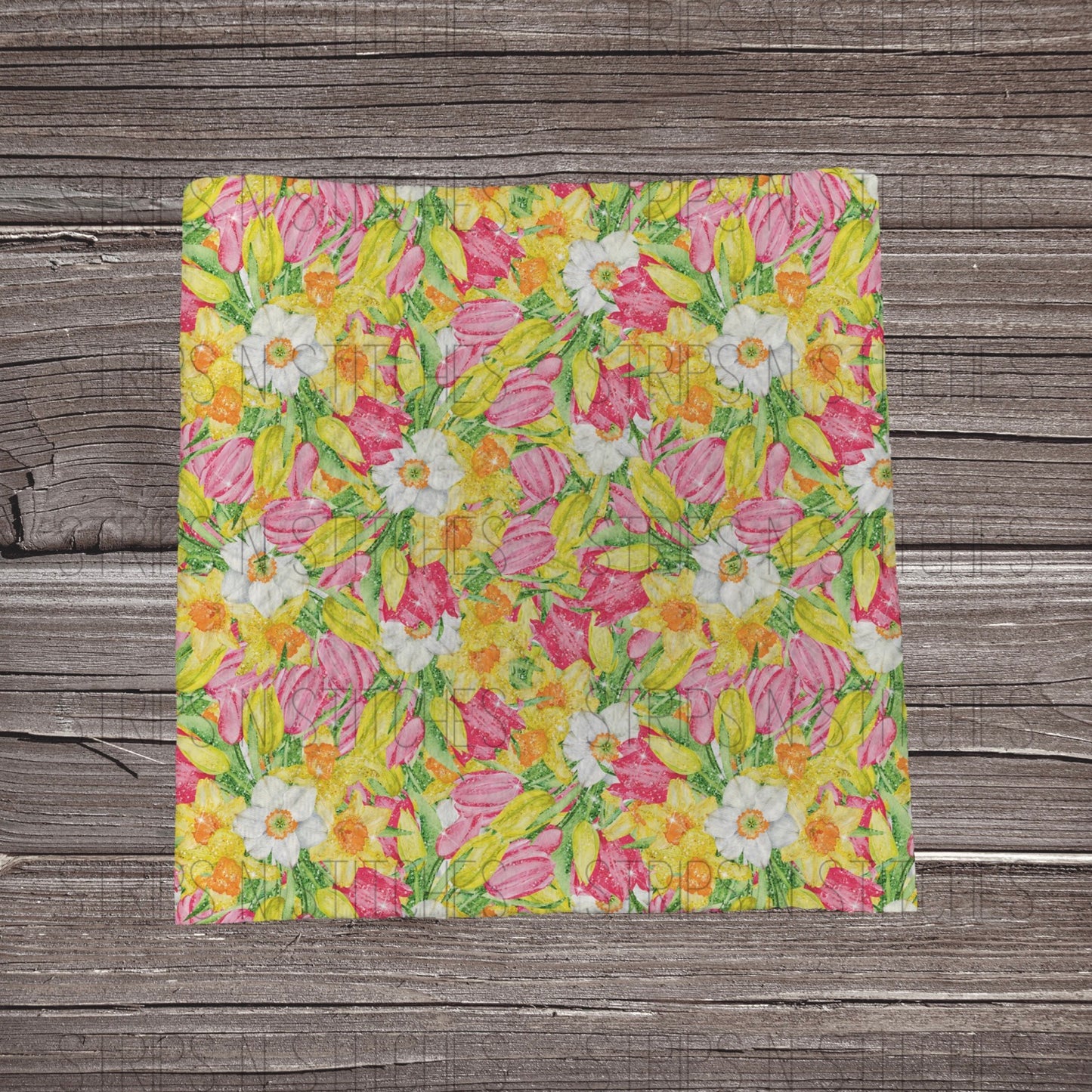 Glitter Spring Floral |Bow Making | Headwrap | Scrunchies