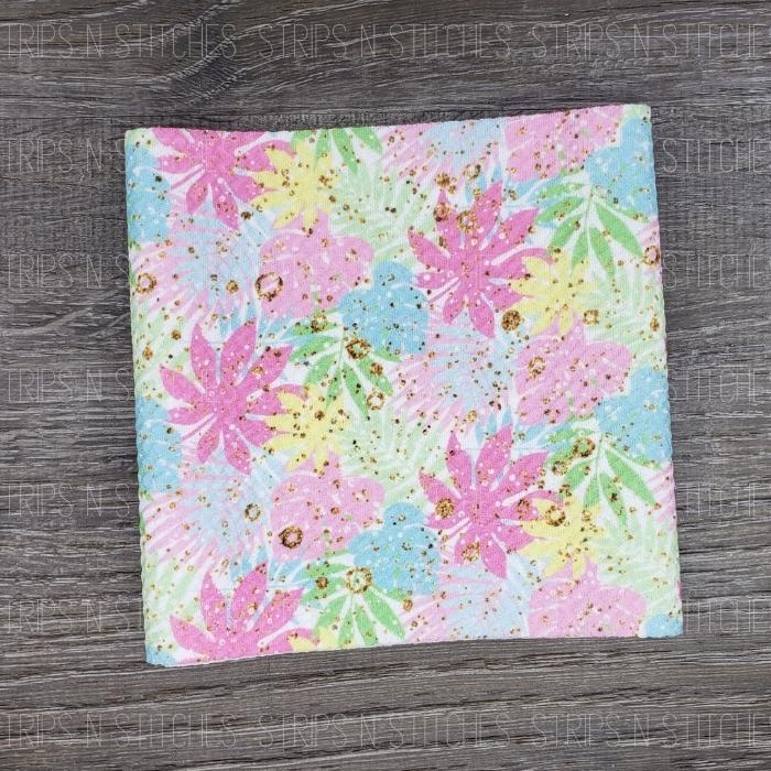 Pastel Palm Leaves | Bullet Fabric Strip | Bow Making | Scrunchie |