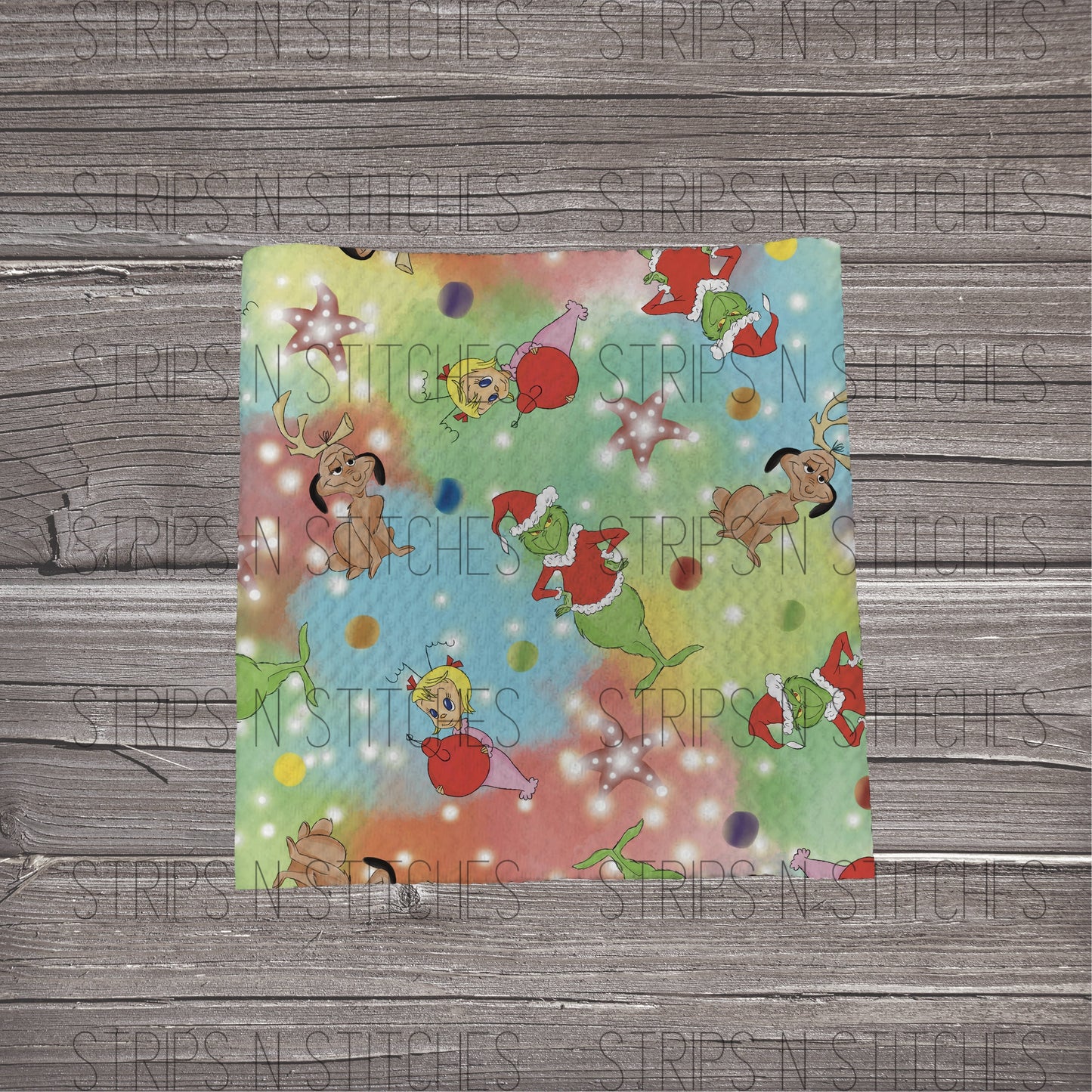 Watercolor Whoville | Bullet Fabric Strip | Bow Making | Scrunchie |