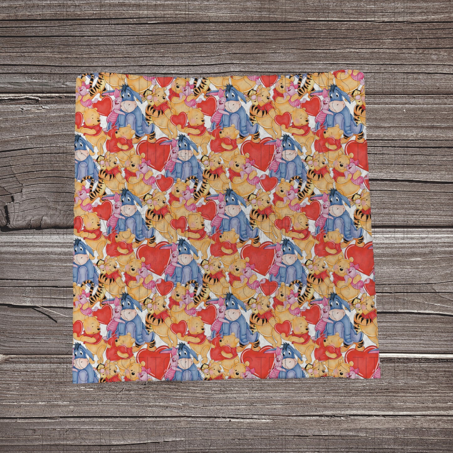 Valentine Hundred Acre Wood | Fabric Strip- Bow Making- Headwrap- Scrun